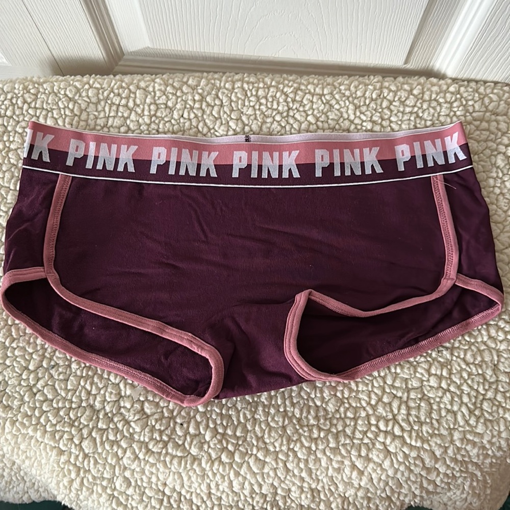 New Pink Victoria Secret Lowrise Boyshort (Medium)